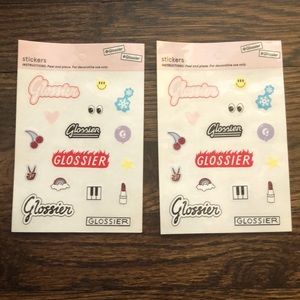 COPY - Glossier stickers and bubble pack.